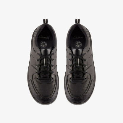 Daze Loop 2 Youth Black Leather | Clarks Discount