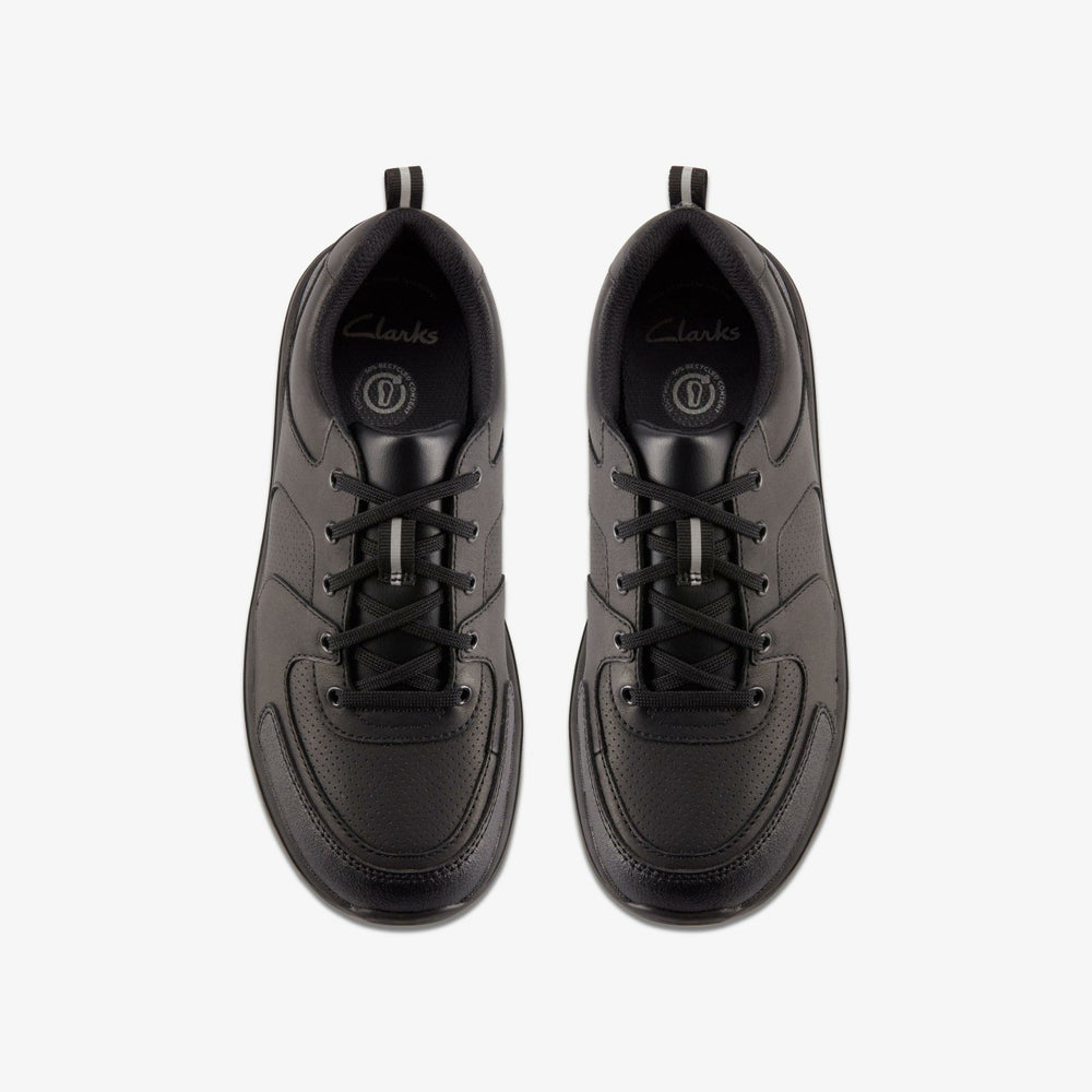 Daze Loop 2 Youth Black Leather | Clarks Discount