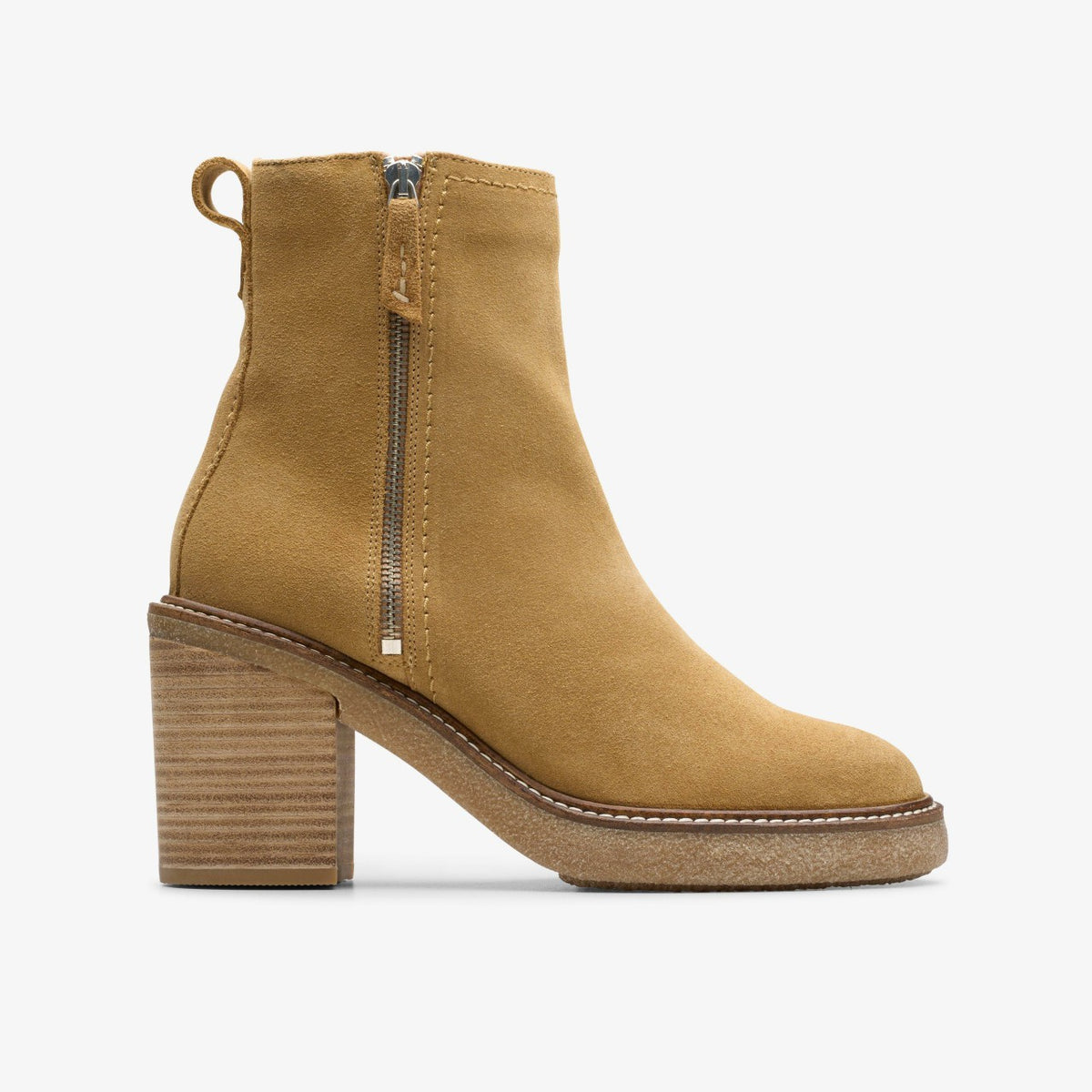 Cassiano Zip Ankle Boot Light Tan Suede | Clarks Onsale