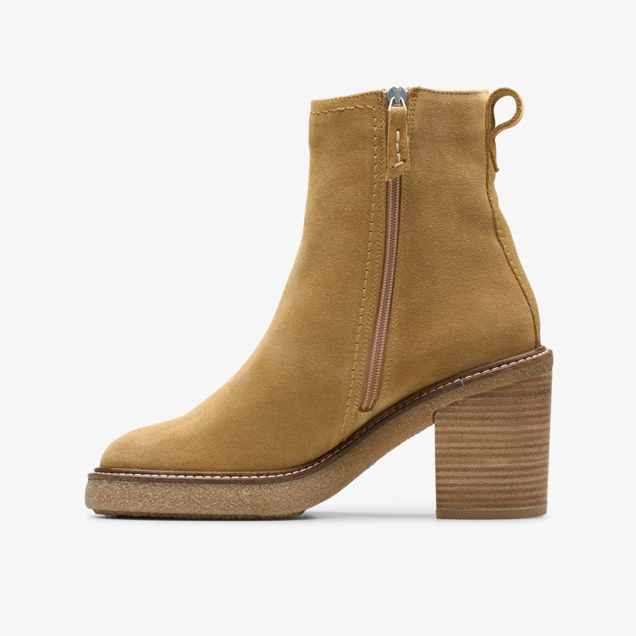 Cassiano Zip Ankle Boot Light Tan Suede | Clarks Onsale