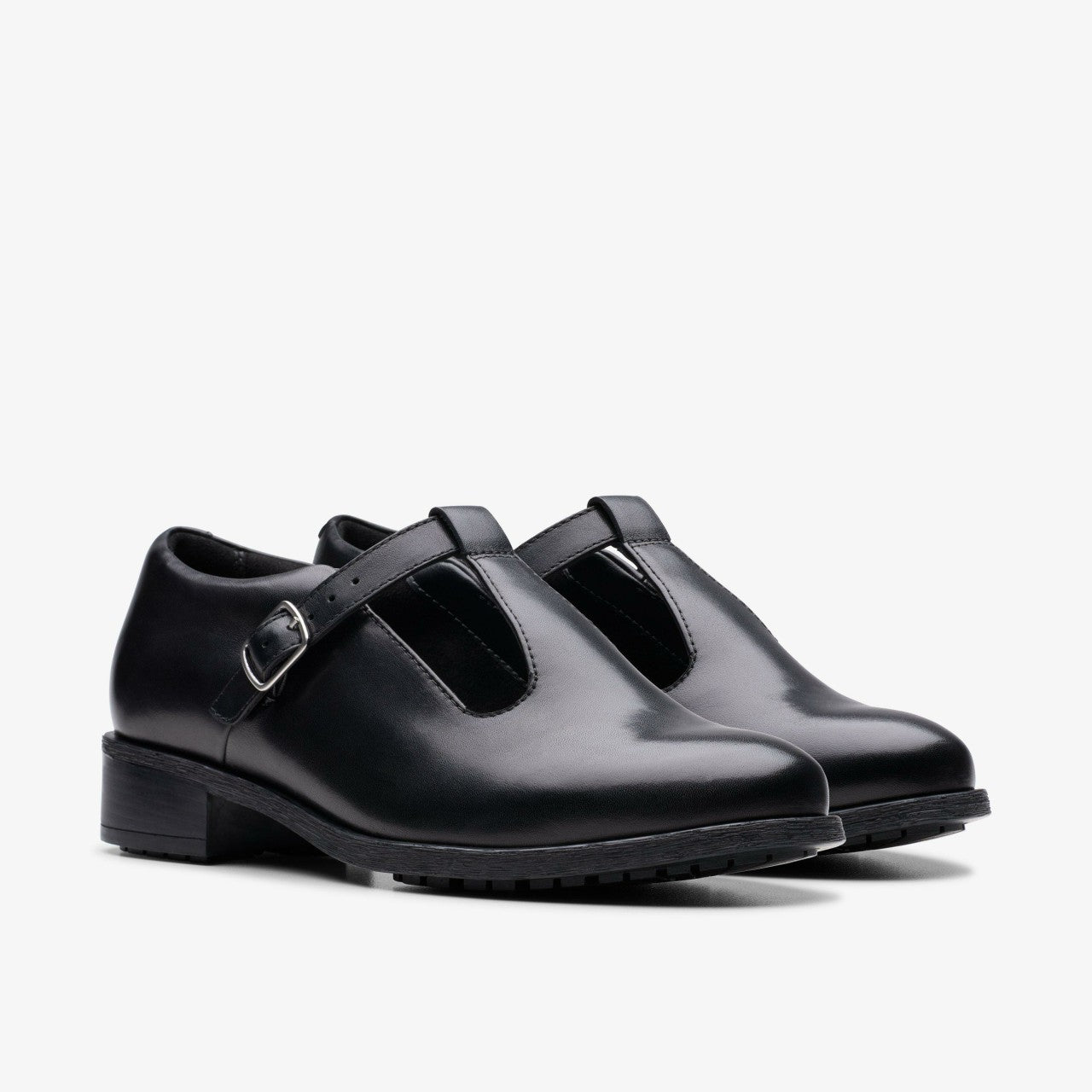 Havisham Bar Black Leather | Clarks