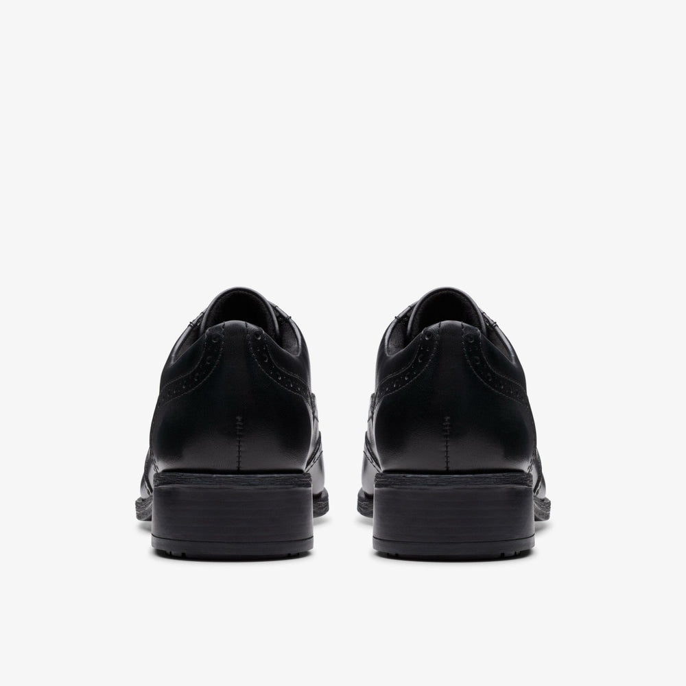 Havisham Oak Black Leather | Clarks Onsale