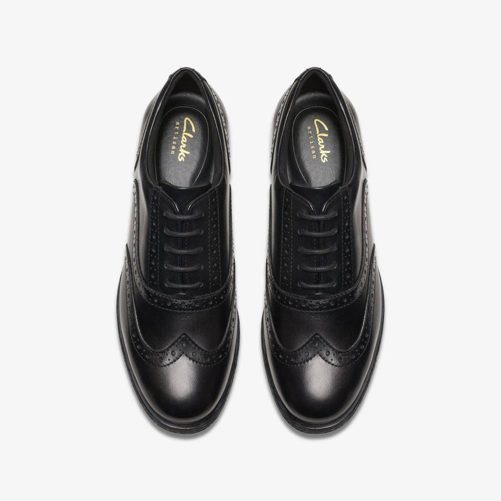 Havisham Oak Black Leather | Clarks Onsale