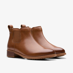 Havisham Top Ankle Boot Tan Leather | Clarks
