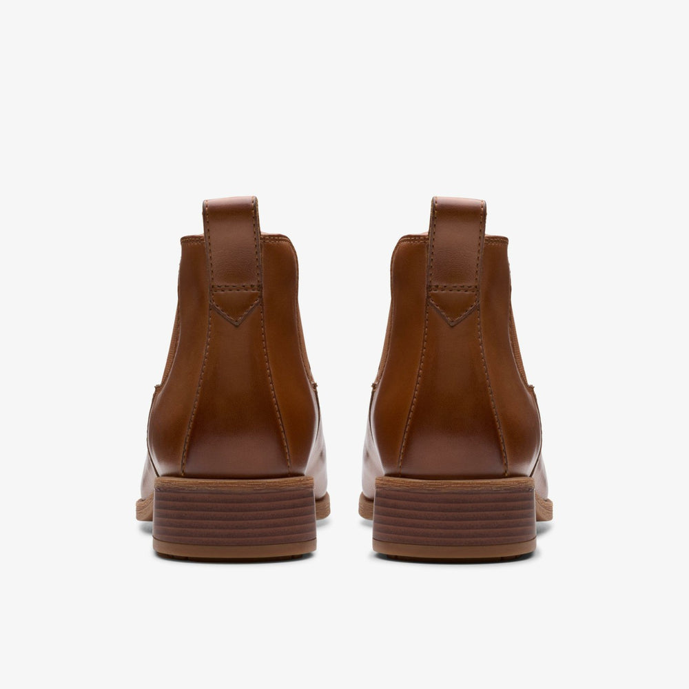 Havisham Top Ankle Boot Tan Leather | Clarks