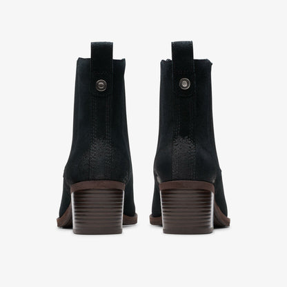 Morzine Top Ankle Boot Black Suede | Clarks US