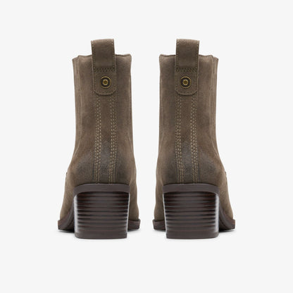 Morzine Top Ankle Boot Mole Grey Suede | Clarks Sale