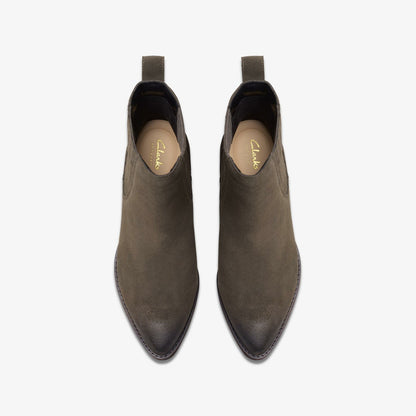 Morzine Top Ankle Boot Mole Grey Suede | Clarks Sale