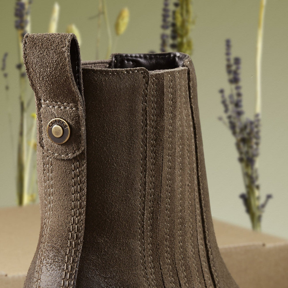Morzine Top Ankle Boot Mole Grey Suede | Clarks Sale
