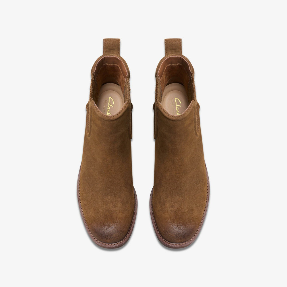 Chamberly Top Walnut Suede | Clarks