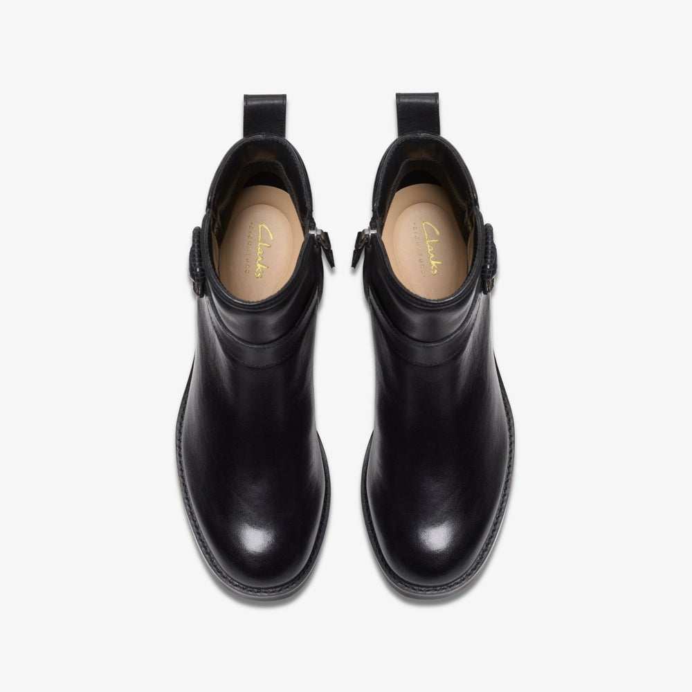 Chamberly Trim Black Leather | Clarks US