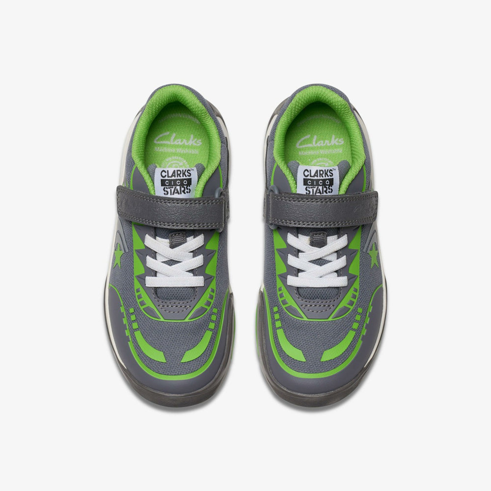 Cica Star Flex Kid Grey/Green | Clarks For Sale