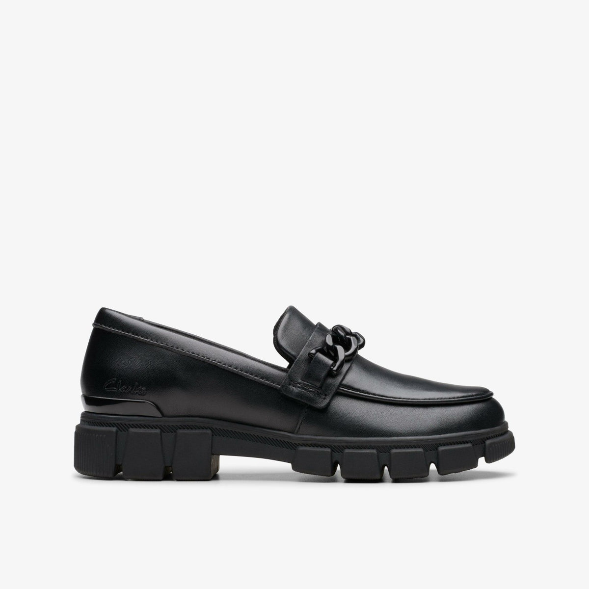 Evyn Walk Kid Black Leather | Clarks For Sale