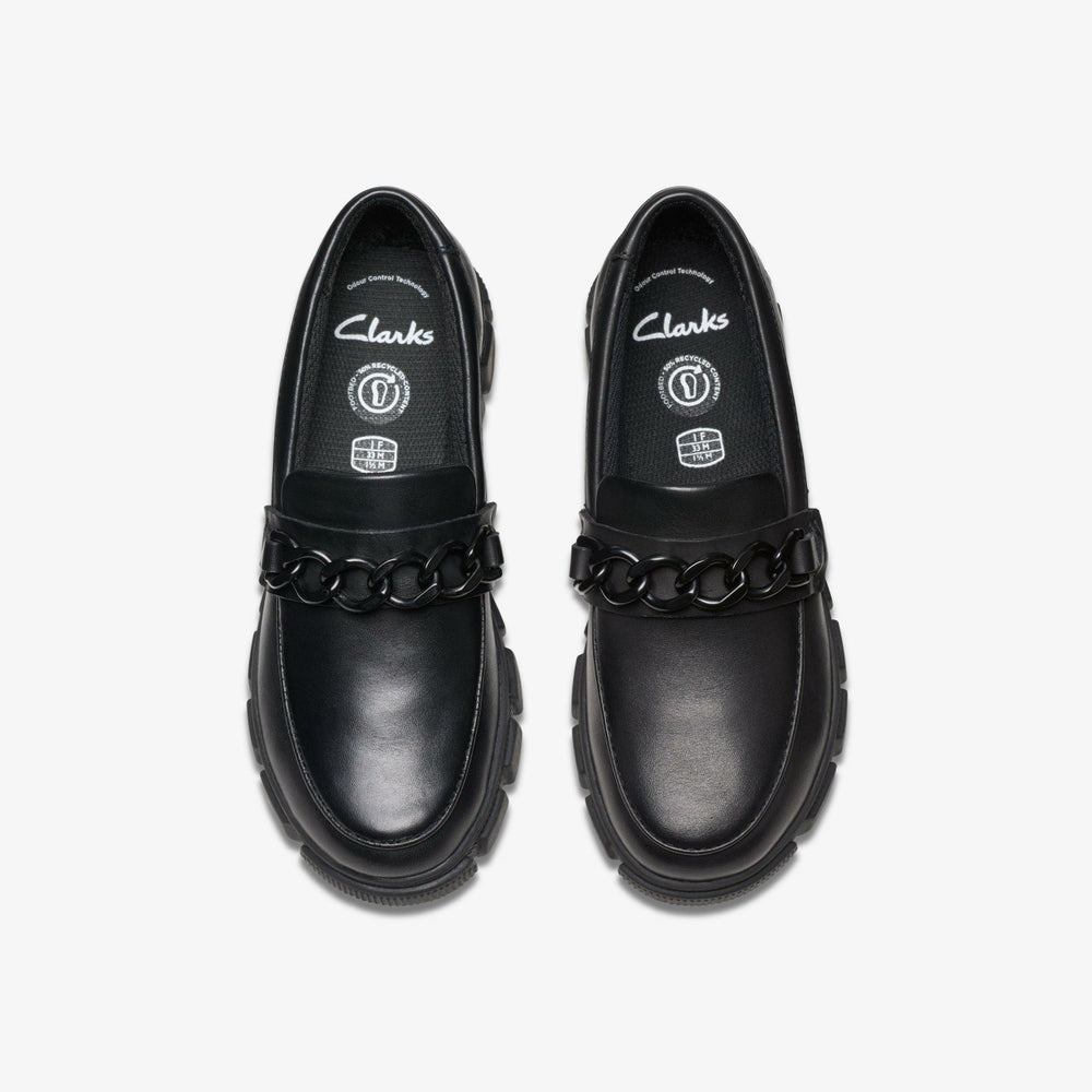 Evyn Walk Kid Black Leather | Clarks For Sale