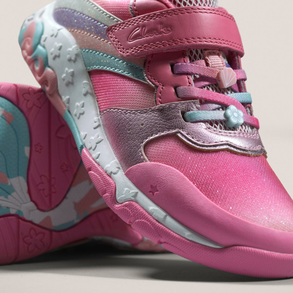 Tidal Star Kid Bright Pink Combination | Clarks Discount