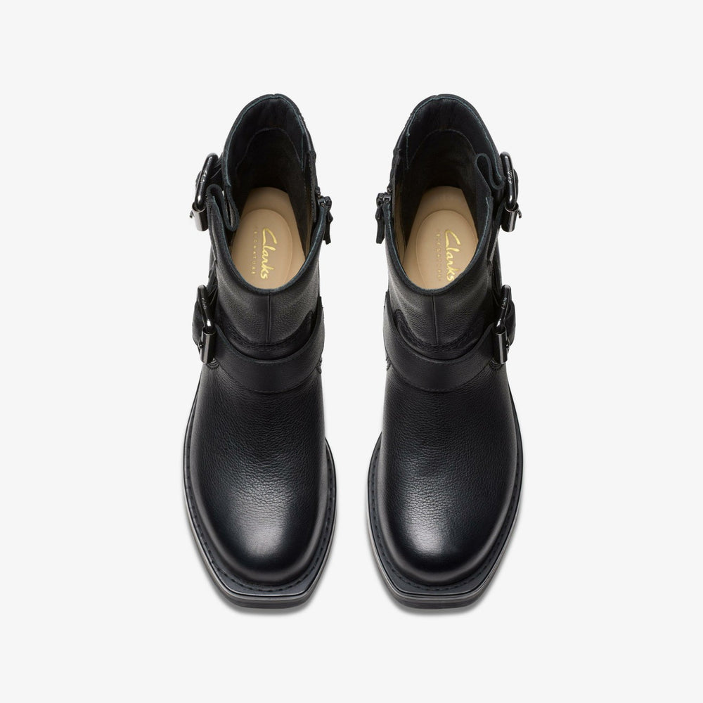 Rebelle Buckle Black Leather | Clarks