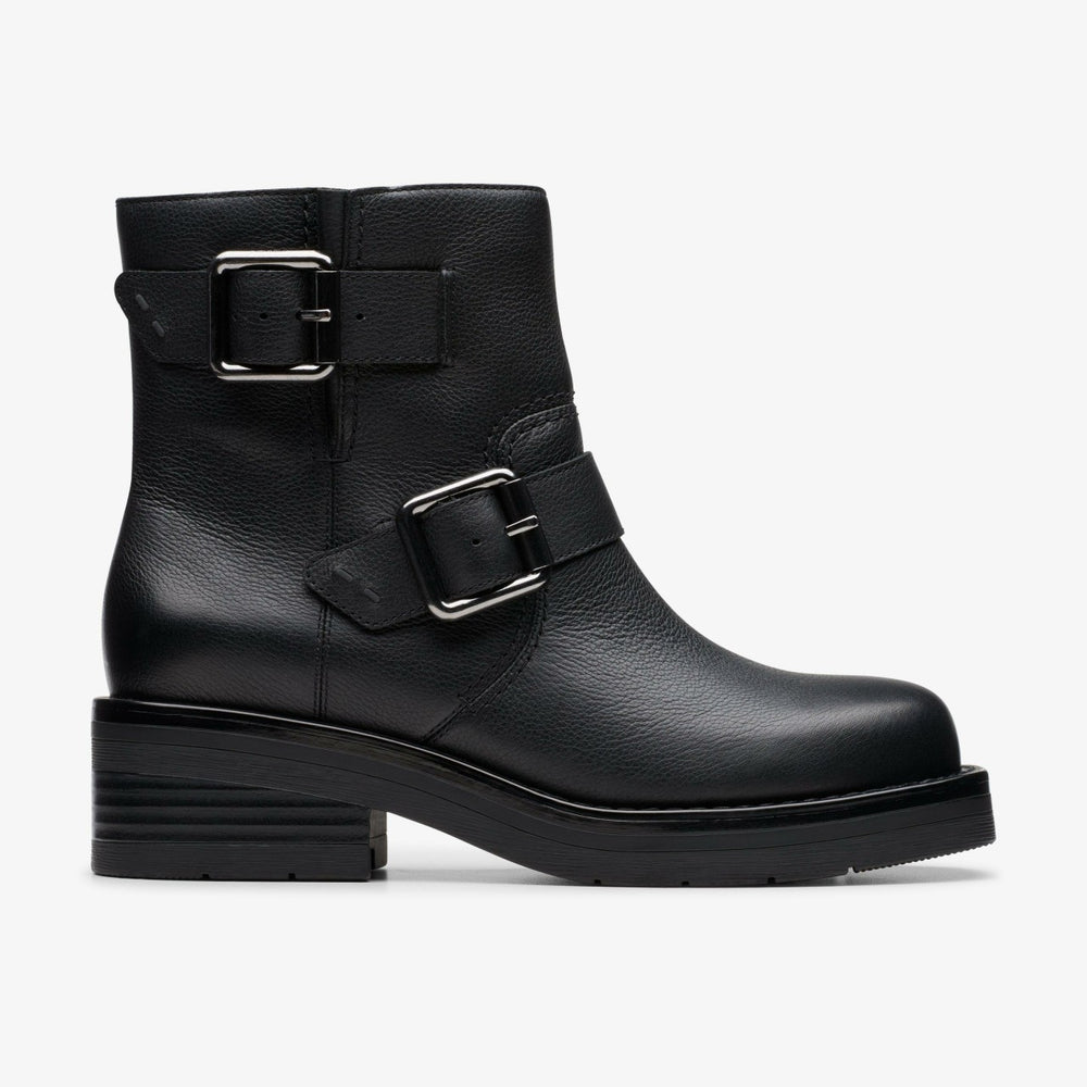 Rebelle Buckle Black Leather | Clarks