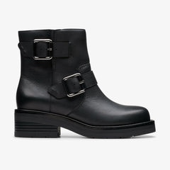 Rebelle Buckle Black Leather | Clarks