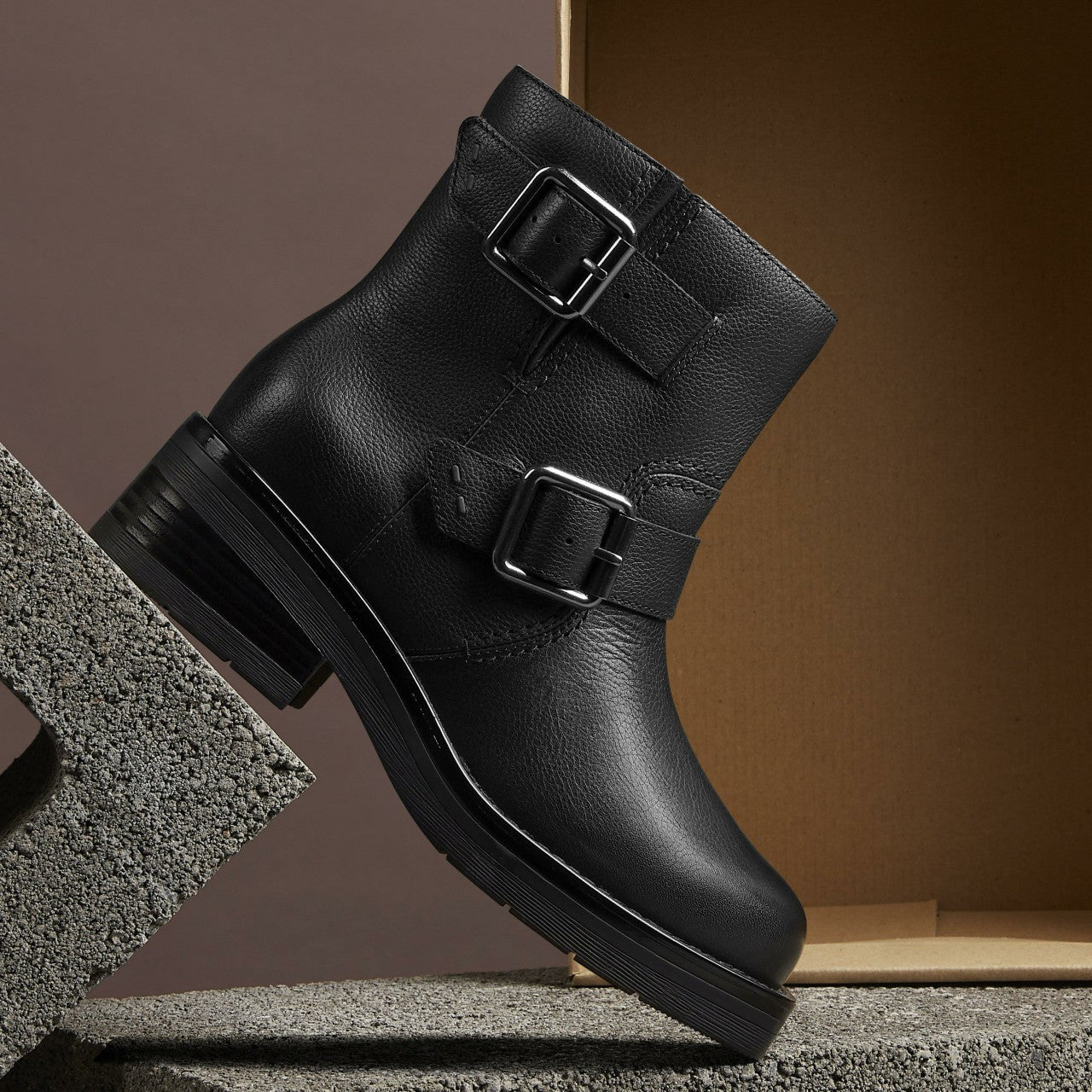 Rebelle Buckle Black Leather | Clarks