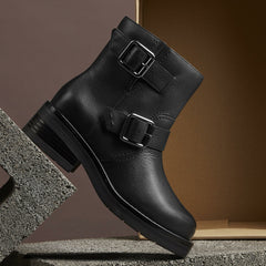 Rebelle Buckle Black Leather | Clarks