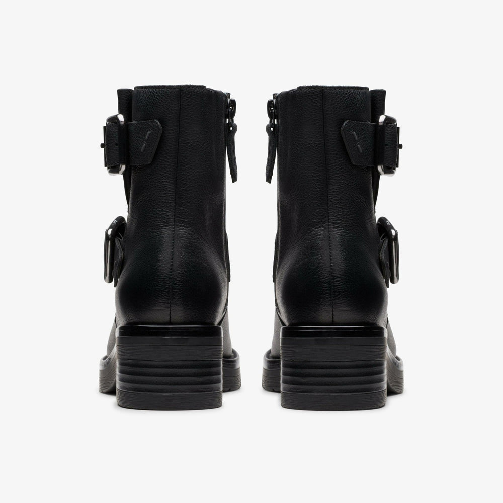 Rebelle Buckle Black Leather | Clarks