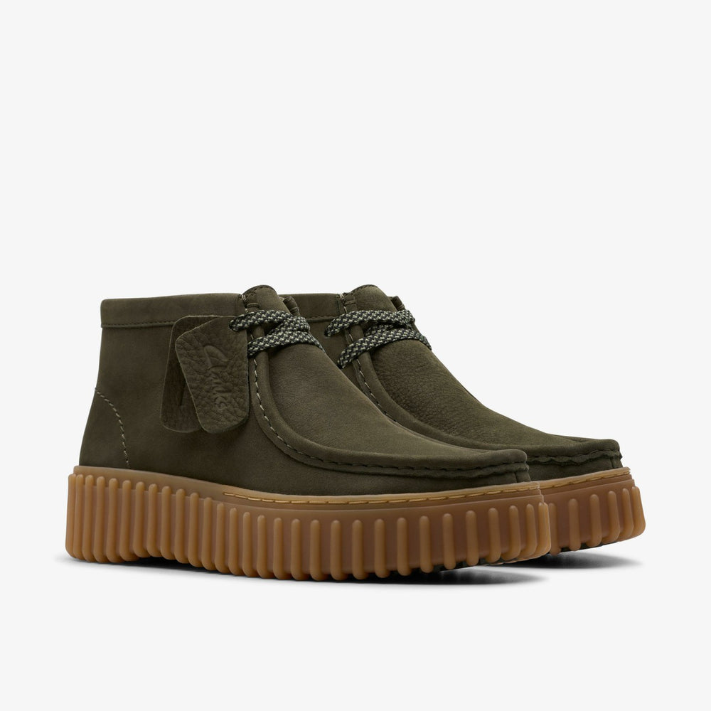 Torhill Moss Dark Green Nubuck | Clarks