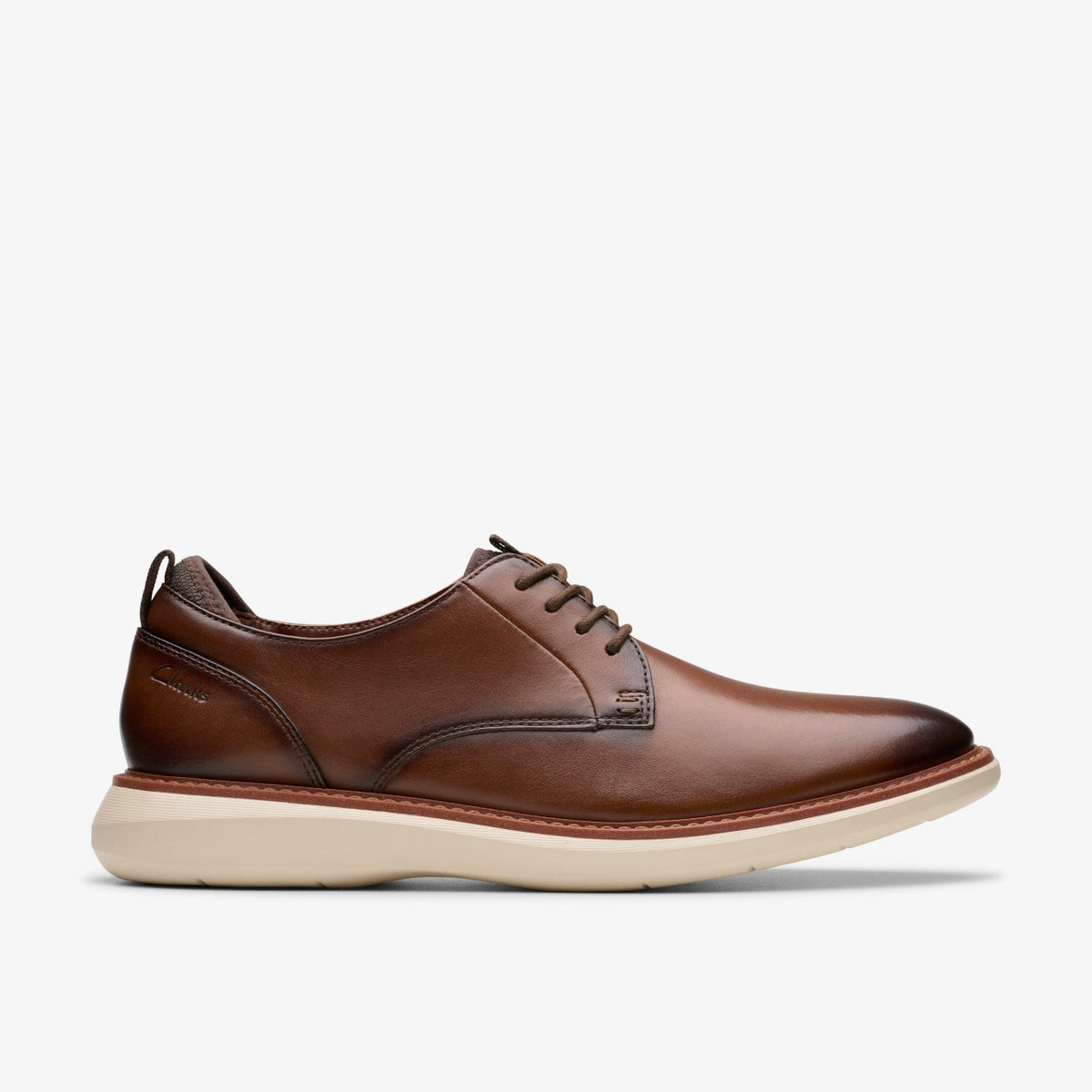 Brantin Plain Dark Tan Leather | Clarks For Sale