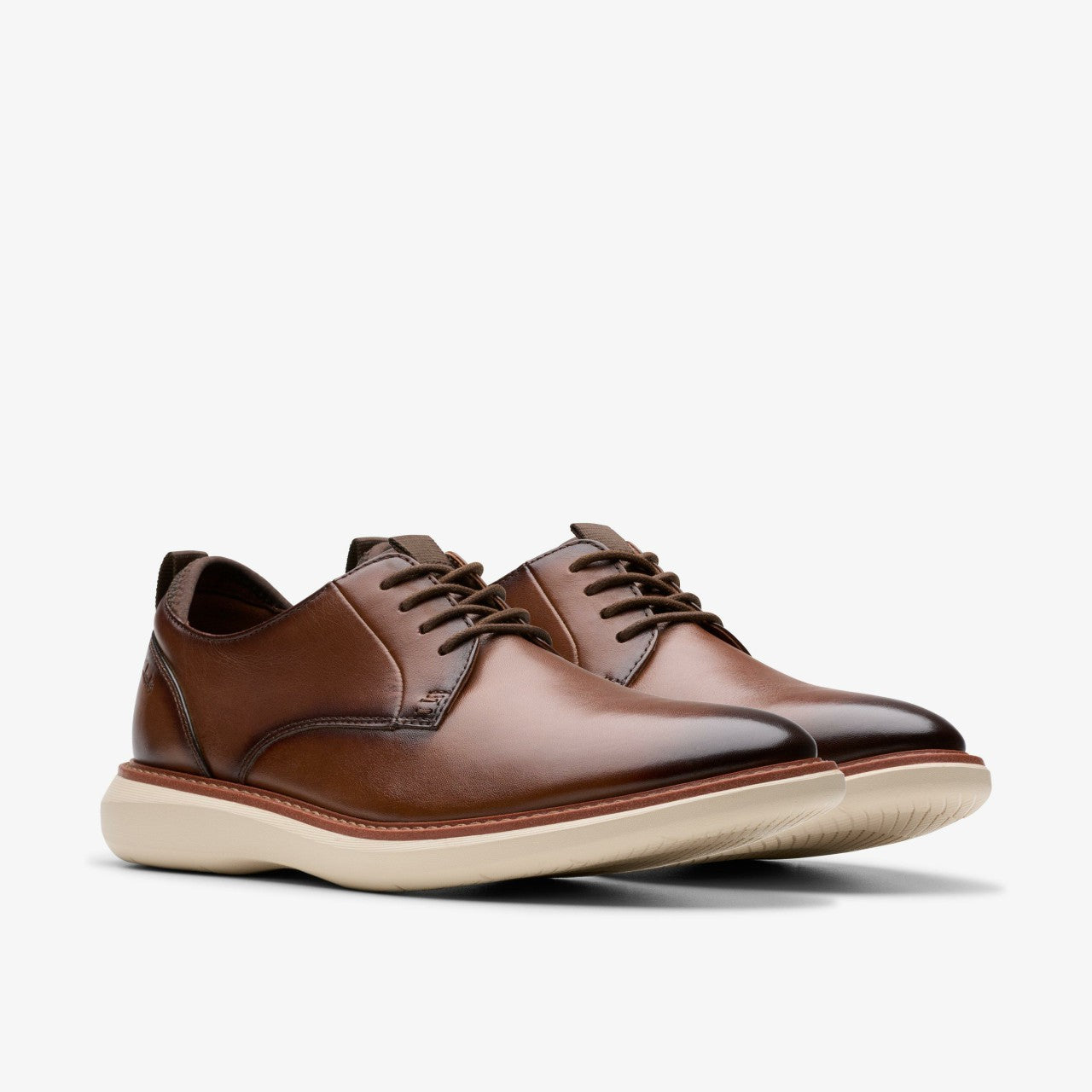 Brantin Plain Dark Tan Leather | Clarks For Sale