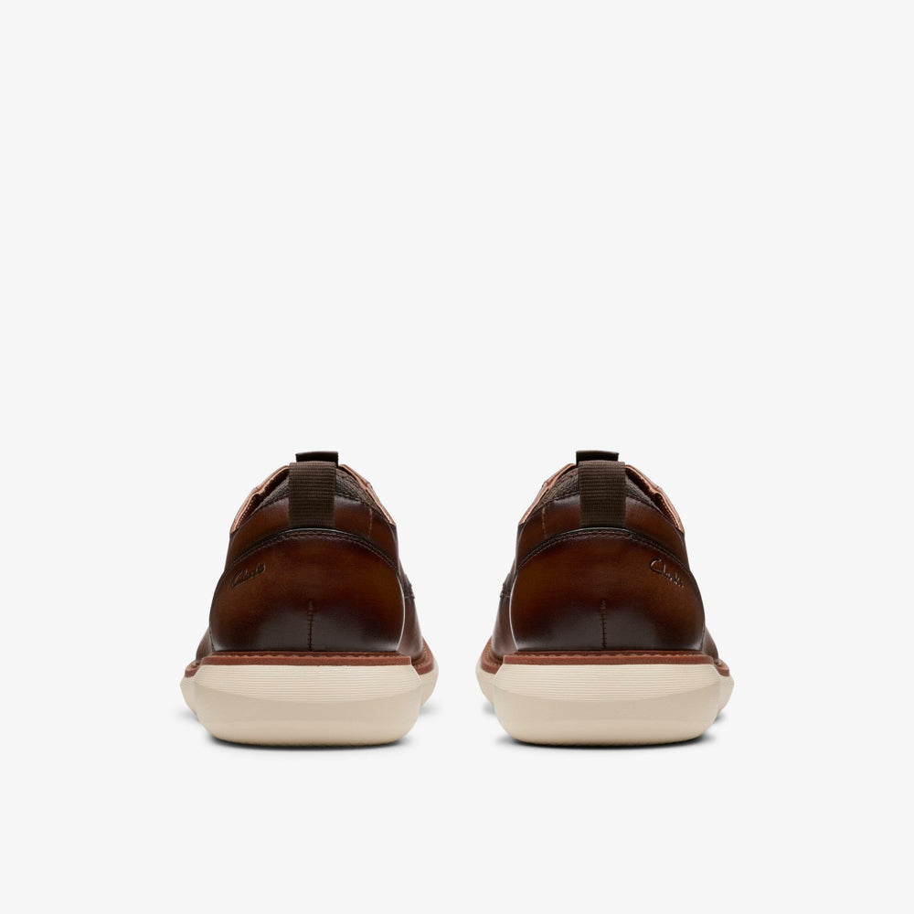Brantin Plain Dark Tan Leather | Clarks For Sale