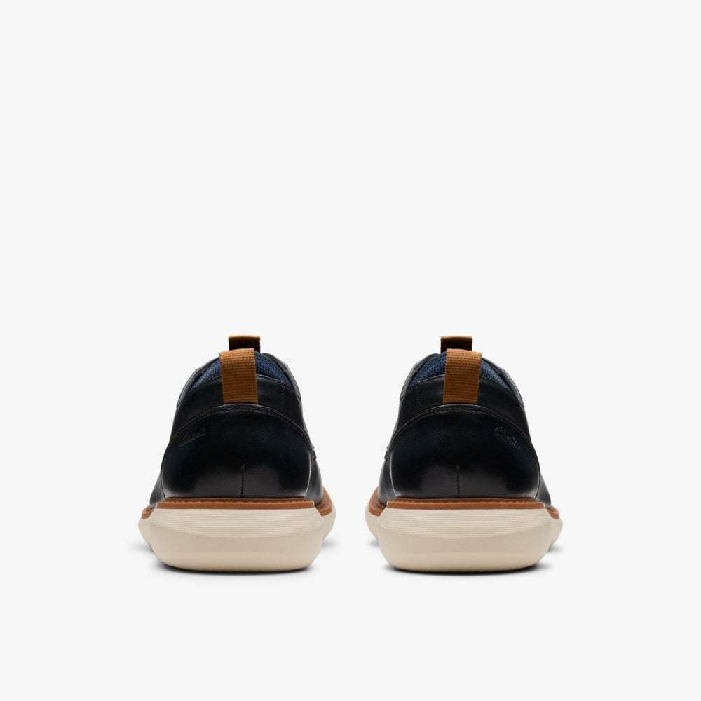 Brantin Plain Navy Leather | Clarks US