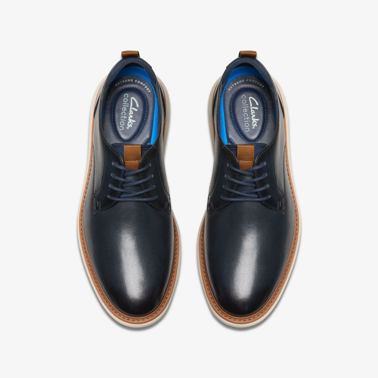 Brantin Plain Navy Leather | Clarks US