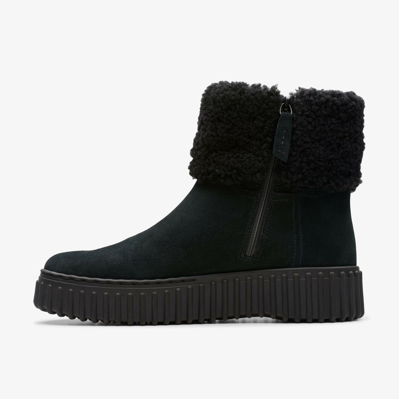 Torhill Turn Black Warmlined Suede | Clarks Sale