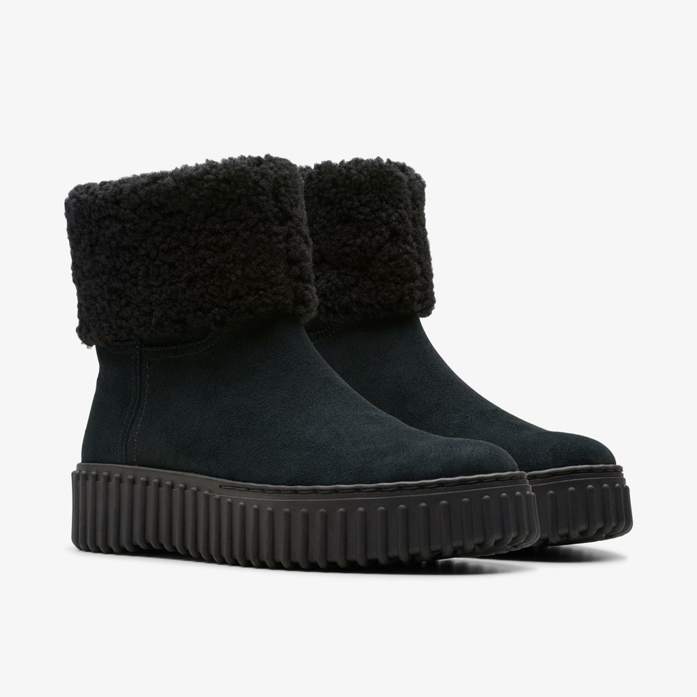Torhill Turn Black Warmlined Suede | Clarks Sale