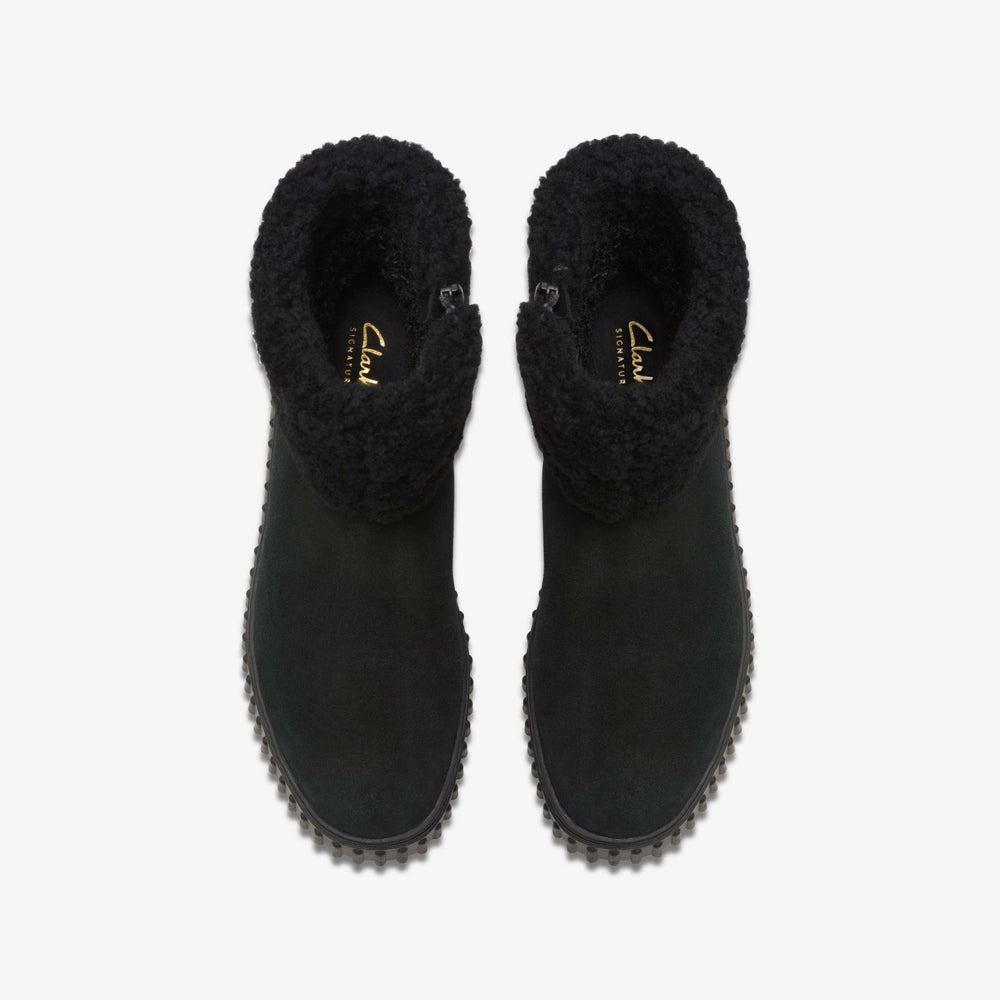 Torhill Turn Black Warmlined Suede | Clarks Sale