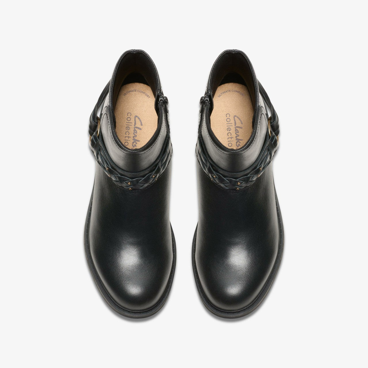 Hearth Kaylie Ankle Boot Black Leather | Clarks
