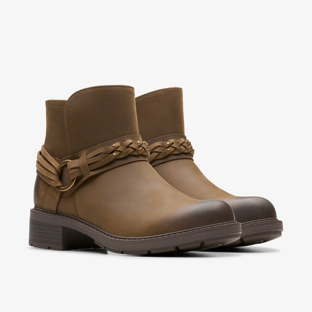 Hearth Kaylie Ankle Boot Mushroom Oily | Clarks US