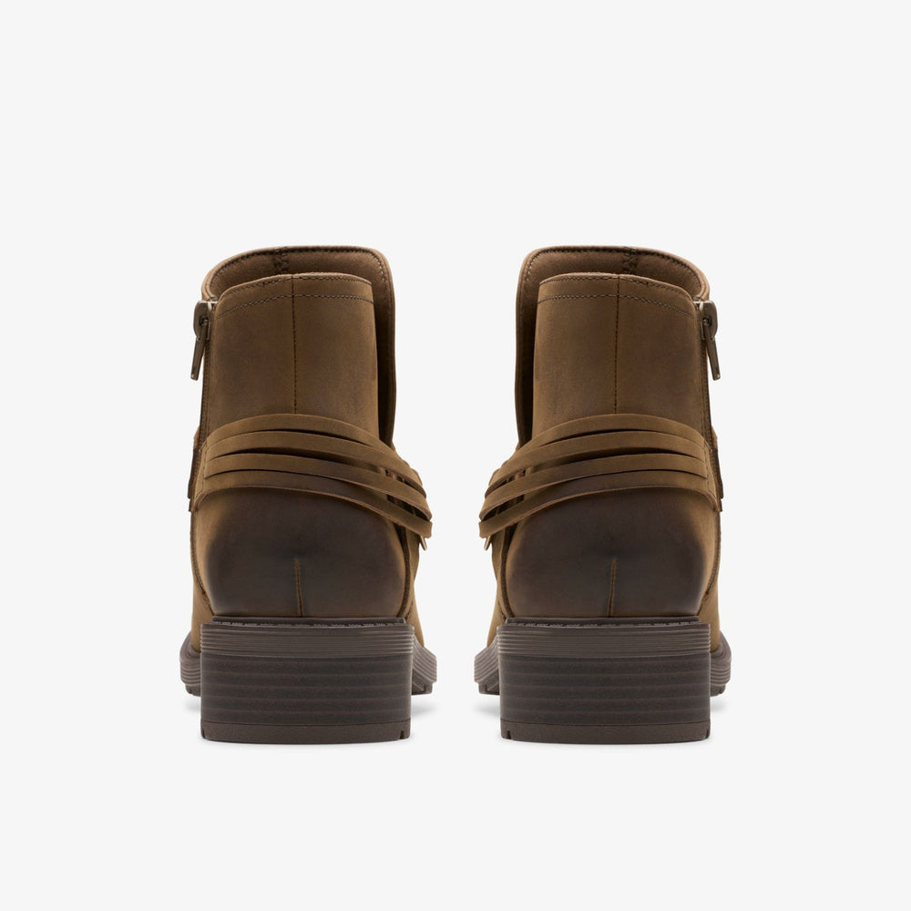 Hearth Kaylie Ankle Boot Mushroom Oily | Clarks US