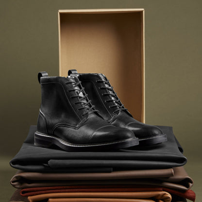 Aldwin Cap Black Leather | Clarks Sale