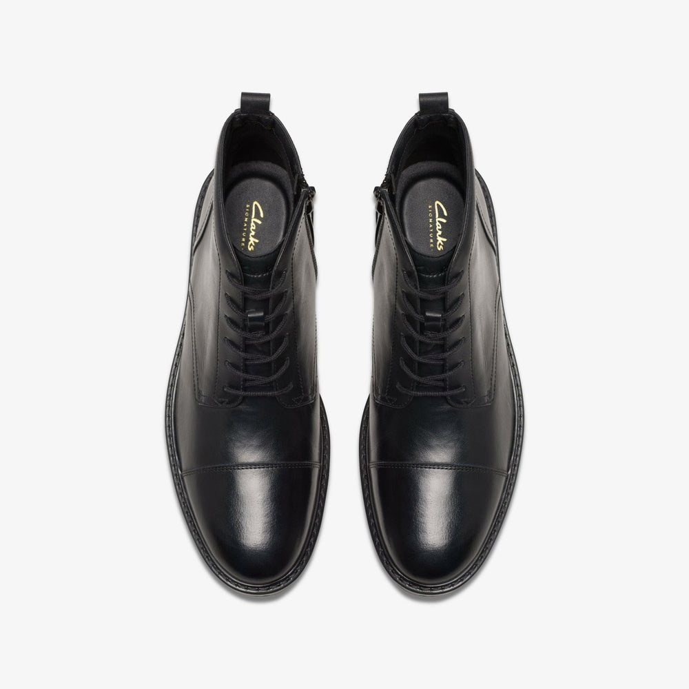 Aldwin Cap Black Leather | Clarks Sale