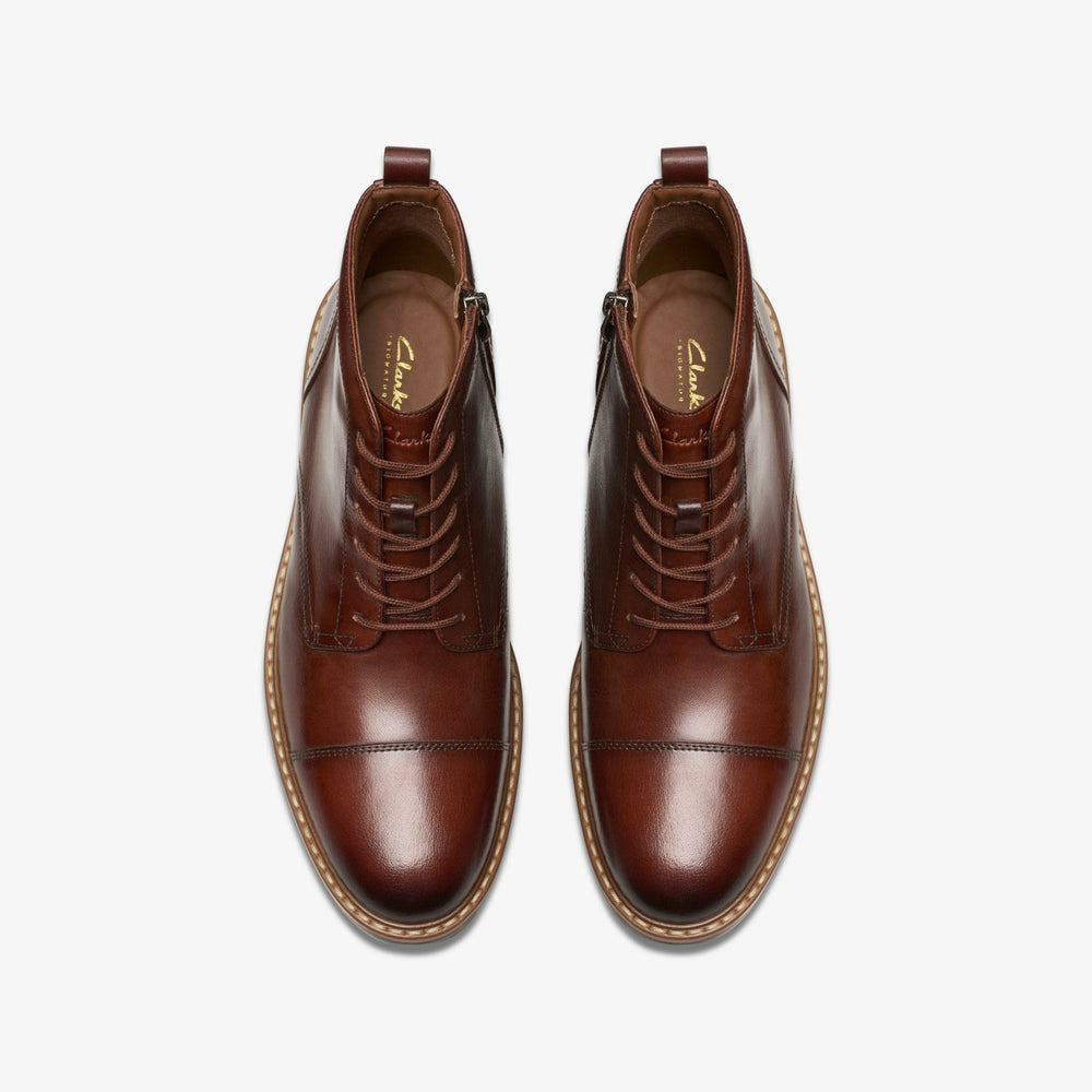 Aldwin Cap Mid Tan Leather | Clarks Discount