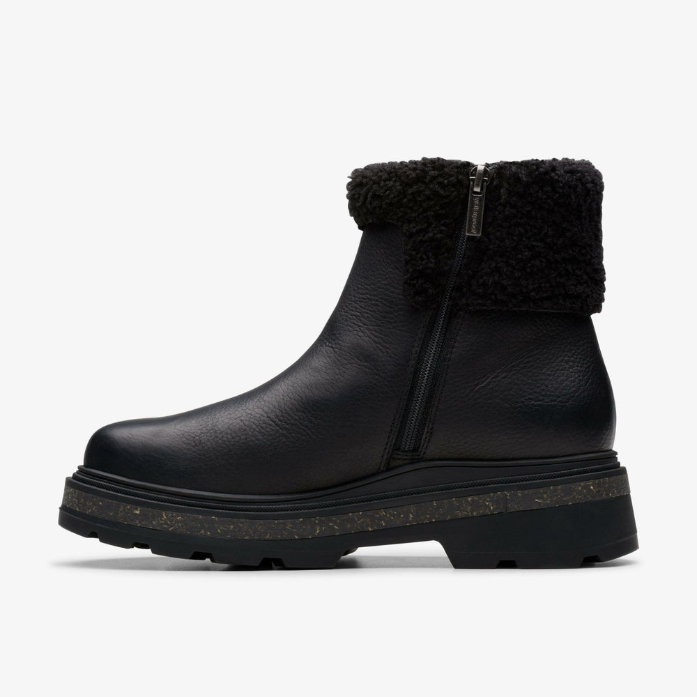 Hencroft Madi Waterproof Black Warmlined Leather | Clarks For Sale