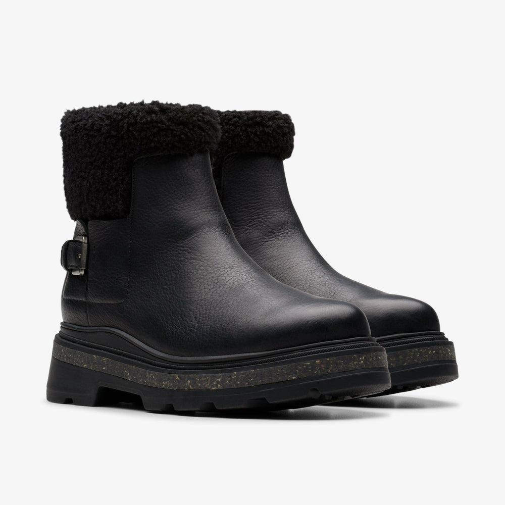 Hencroft Madi Waterproof Black Warmlined Leather | Clarks For Sale