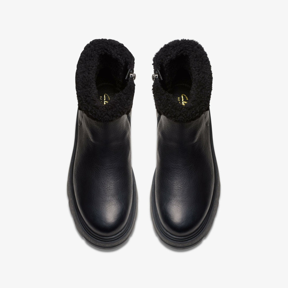 Hencroft Madi Waterproof Black Warmlined Leather | Clarks For Sale