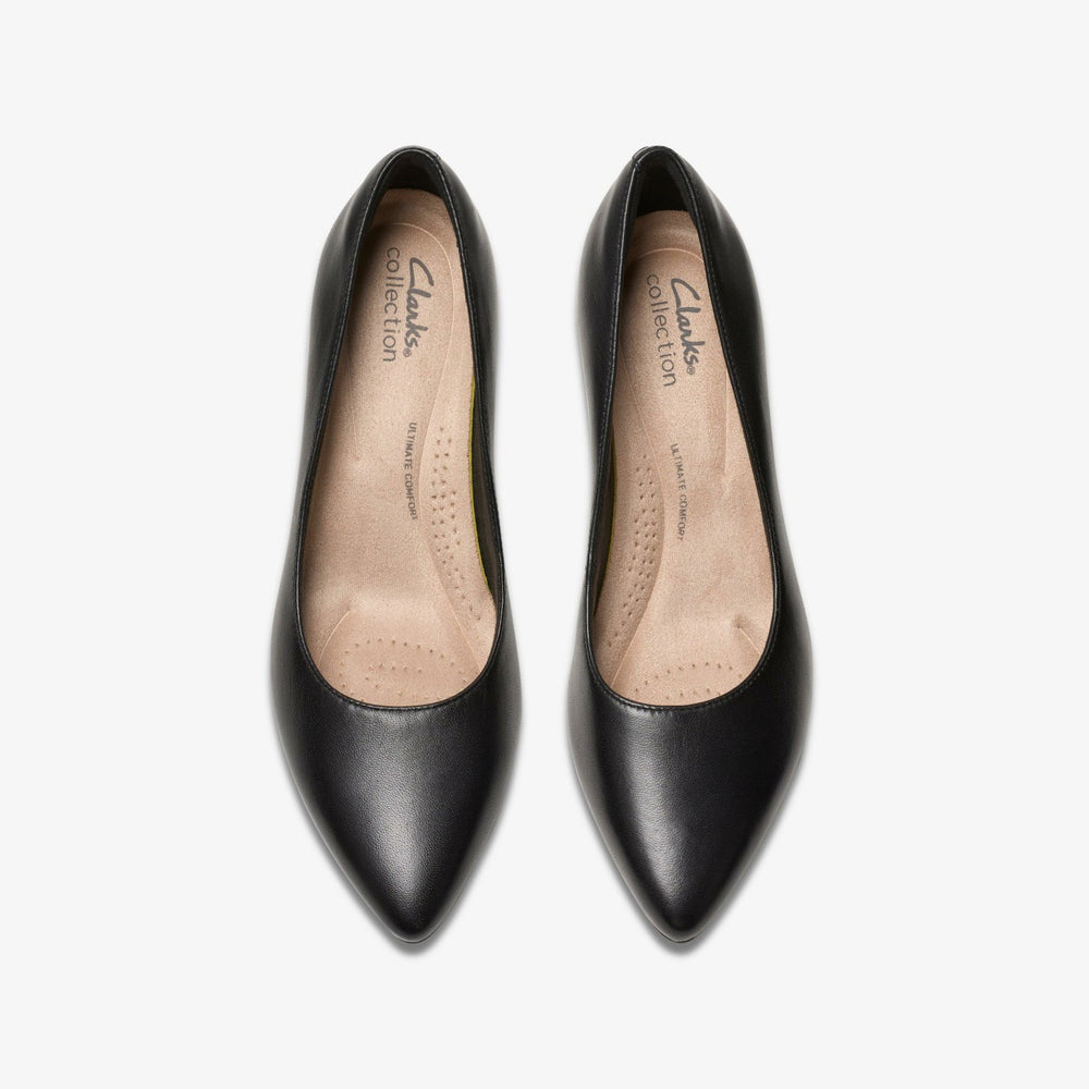 Kepley Vine Black Leather | Clarks Discount