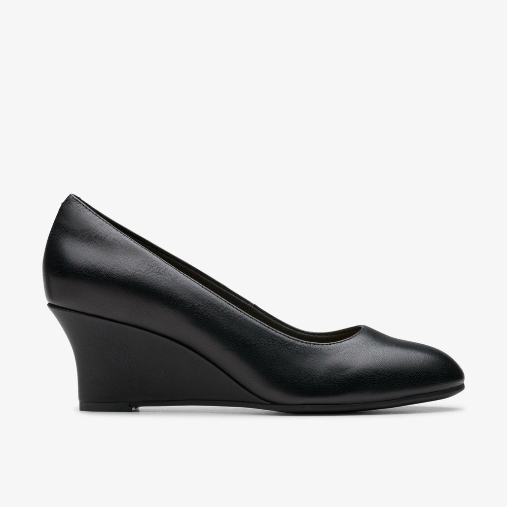 Olivette Pearl Black Leather | Clarks Onsale