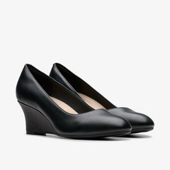 Olivette Pearl Black Leather | Clarks Onsale