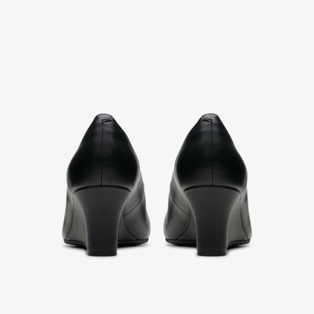 Olivette Pearl Black Leather | Clarks Onsale