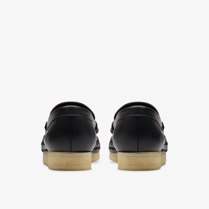 Wallabee Penny Weave Black Leather | Clarks For Sale
