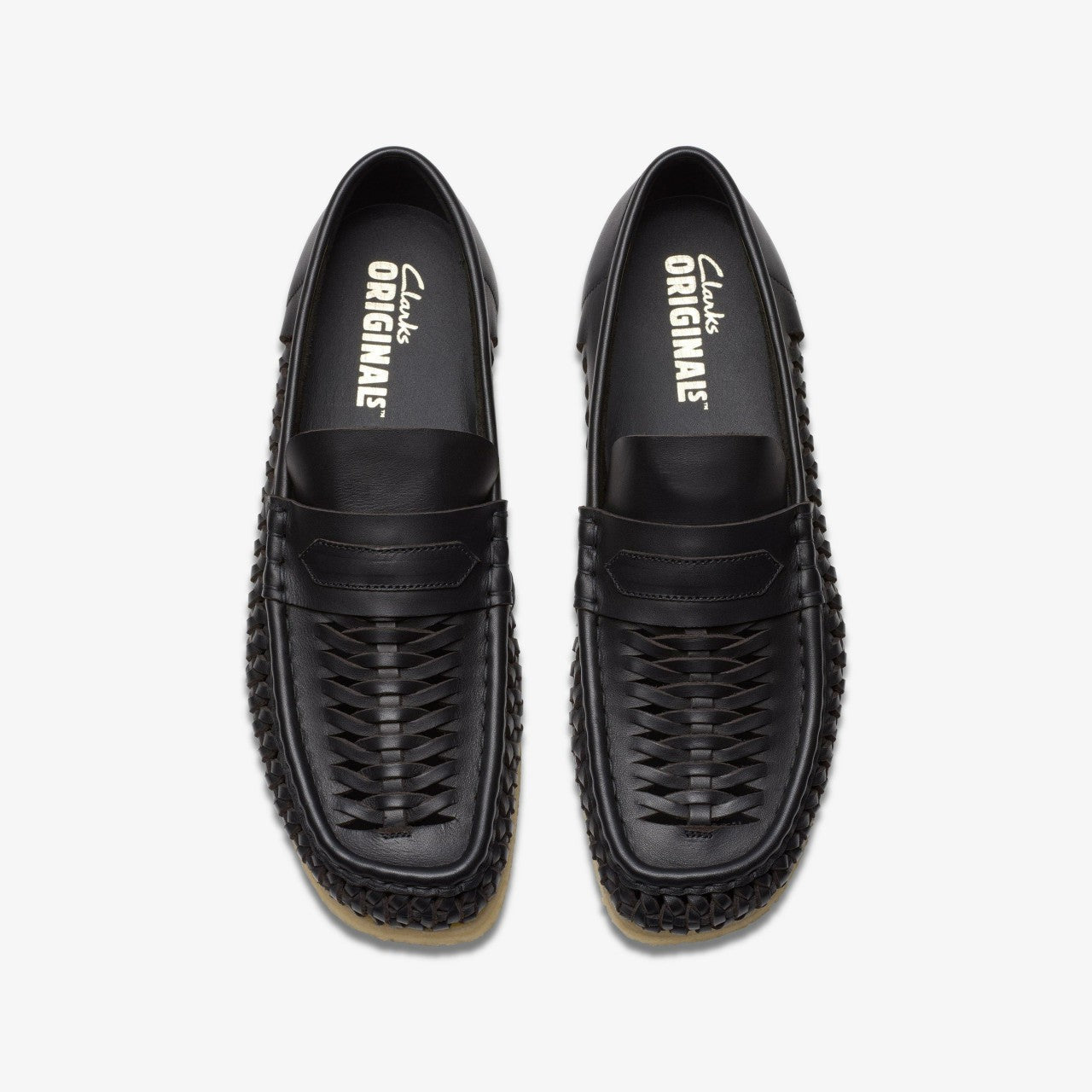 Wallabee Penny Weave Black Leather | Clarks For Sale