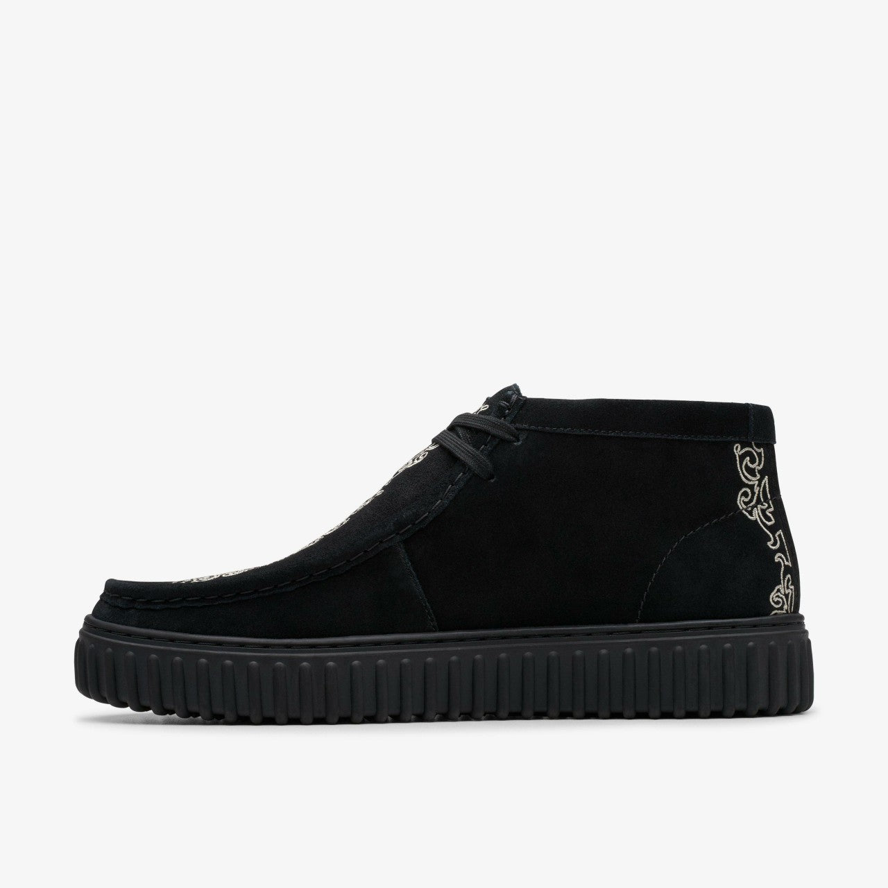 Torhill Woven Black Suede | Clarks Discount